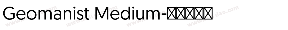 Geomanist Medium字体转换